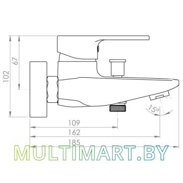Смеситель Inan Beril M2401K картинка 2